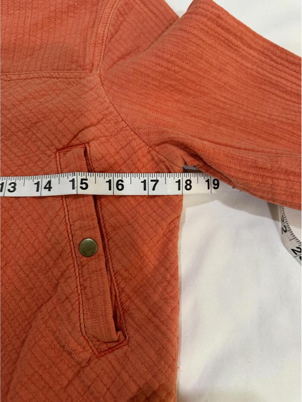 Anthropologie Coral Orange Joyce Quilted Textured Moto Full Zip Jacket- Size XS - Picture 8 of 9